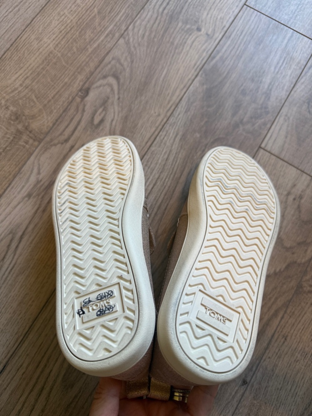 New Nwot Toms Rose Gold Leather Deconstructed Alpargatas Shoes - Picture 8 of 8